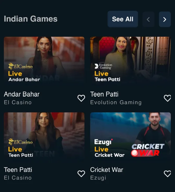 Rajabets mobile games